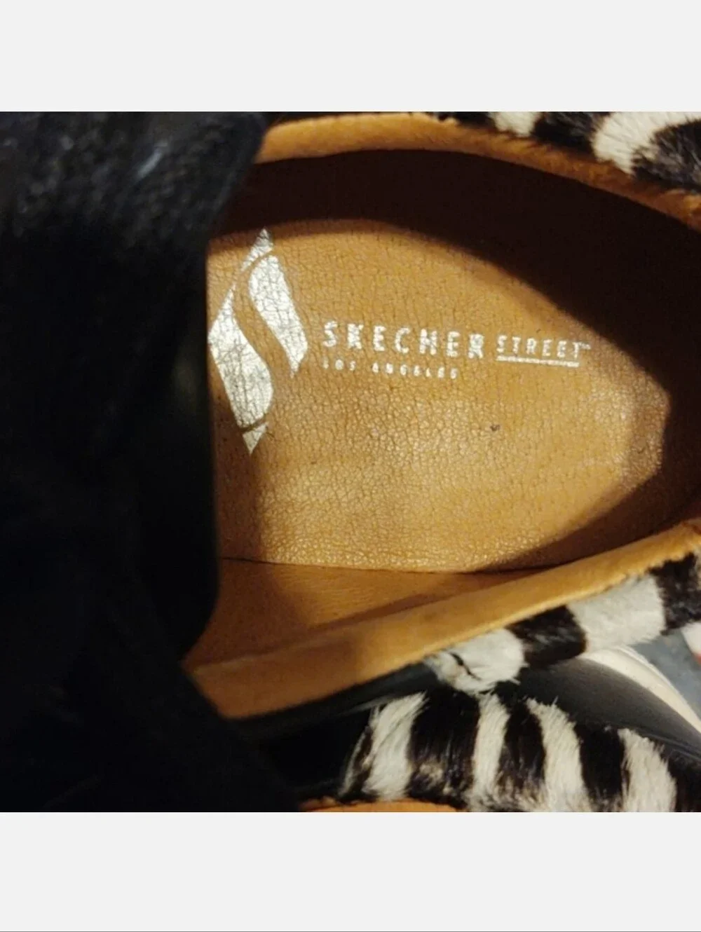 SKECHER STREET LA Black Leather Sneakers 7